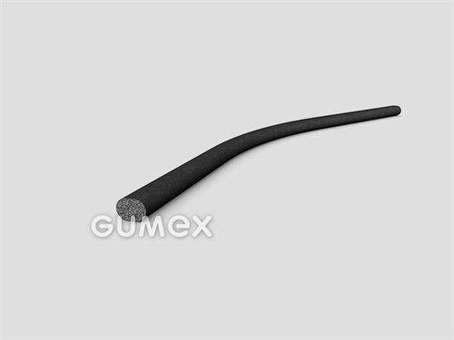 Mikroporézny profil tvaru "I", 5x7mm, hustota 500kg/m3, EPDM, -30°C/+80°C, čierny